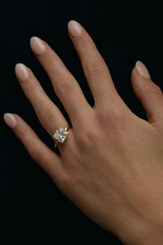 2 CT Round Halo & Pave Lab Grown Diamond Engagement Ring