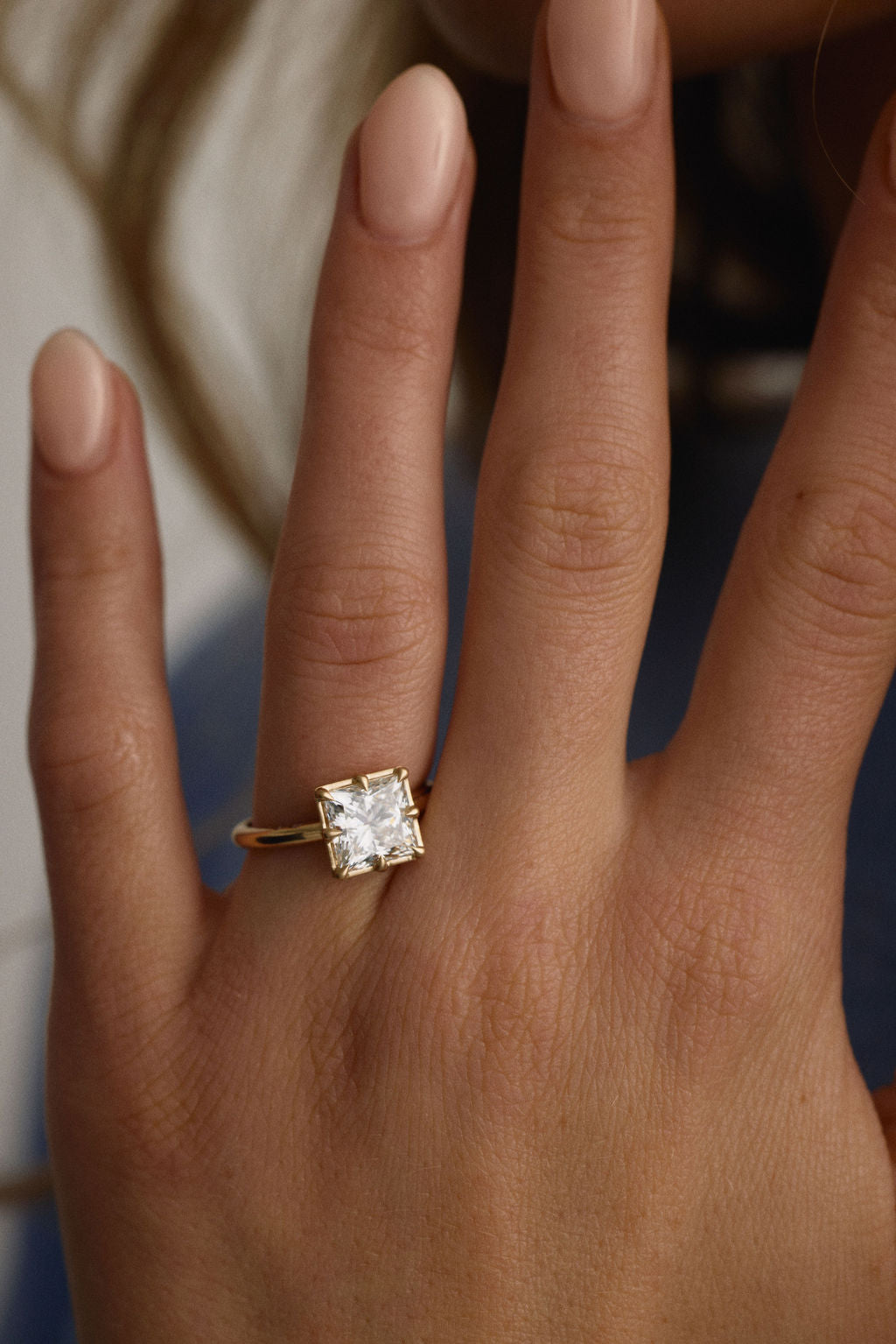 2 CT Round Halo & Pave Lab Grown Diamond Engagement Ring