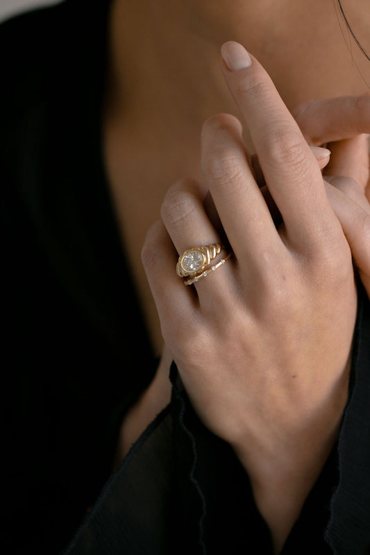 2 CT Round Halo & Pave Lab Grown Diamond Engagement Ring