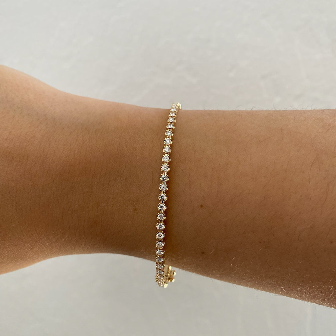 0.67 TCW Round Lab Grown Diamond Full Eternity Bracelet