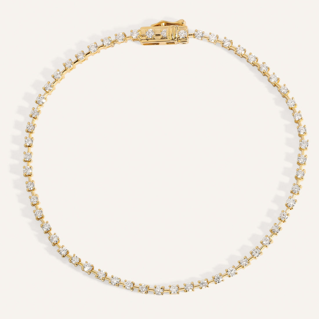 1.17 TCW Round Lab Grown Diamond Tennis Bracelet