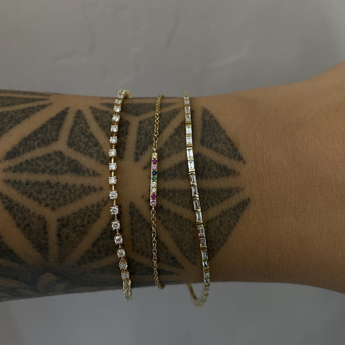 1.17 TCW Round Lab Grown Diamond Tennis Bracelet