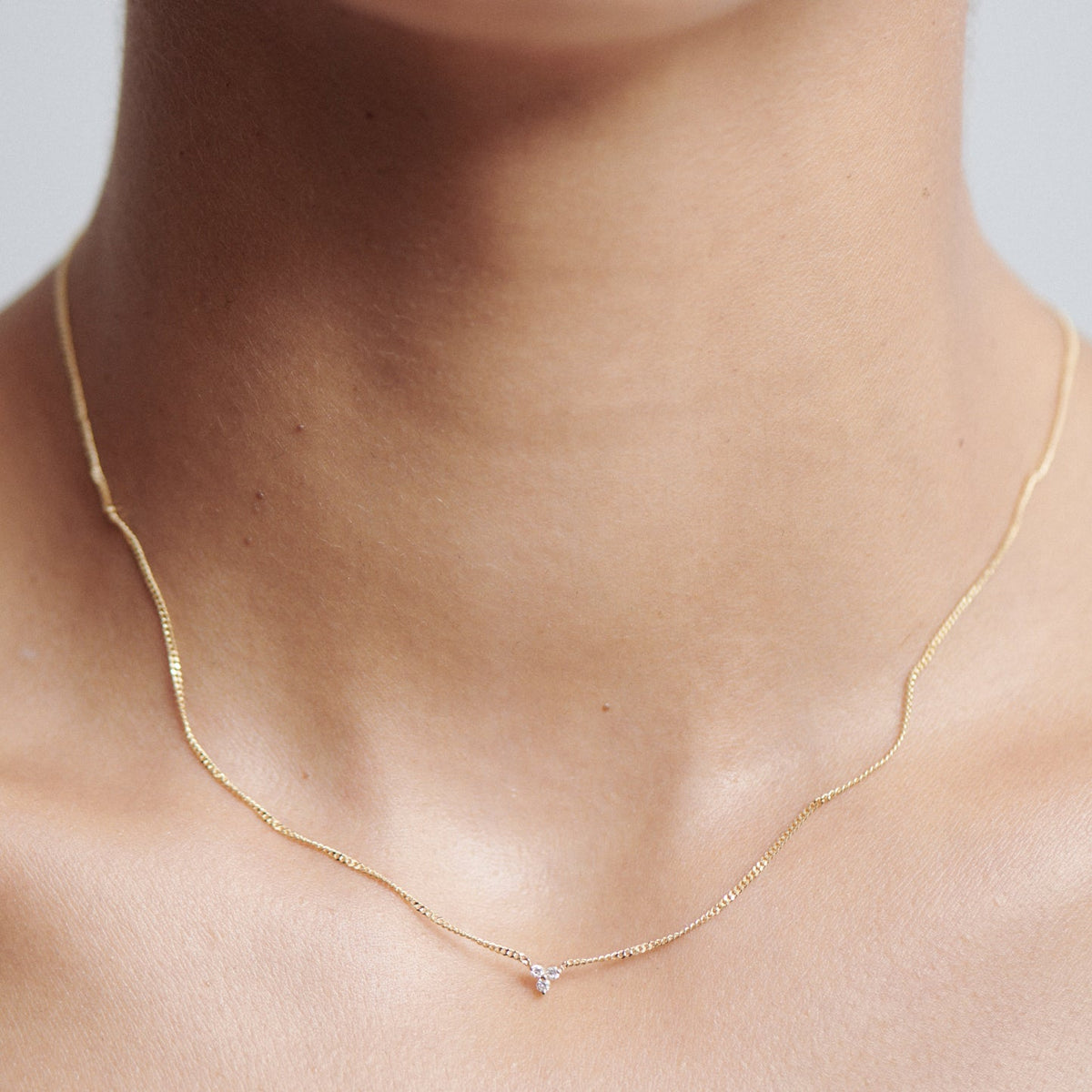 0.05 TCW Round Lab Grown Diamond Therefore Necklace