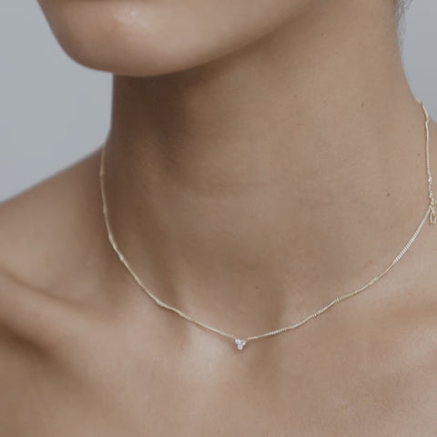 0.05 TCW Round Lab Grown Diamond Therefore Necklace