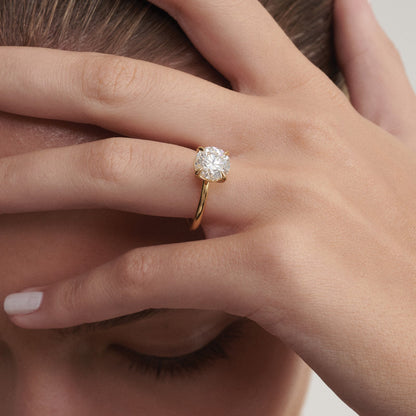 1.5 CT Round Solitaire Lab Grown Diamond Engagement Ring