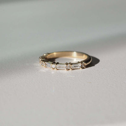 0.40 TCW Baguette & Round Full Eternity Lab Grown Diamond Wedding Band
