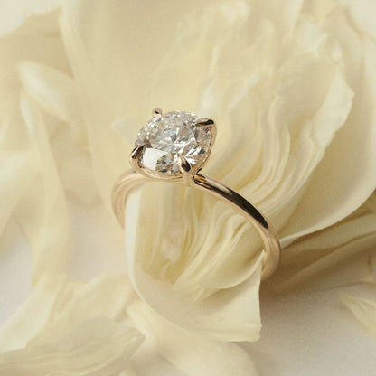 1.5 CT Round Solitaire Lab Grown Diamond Engagement Ring