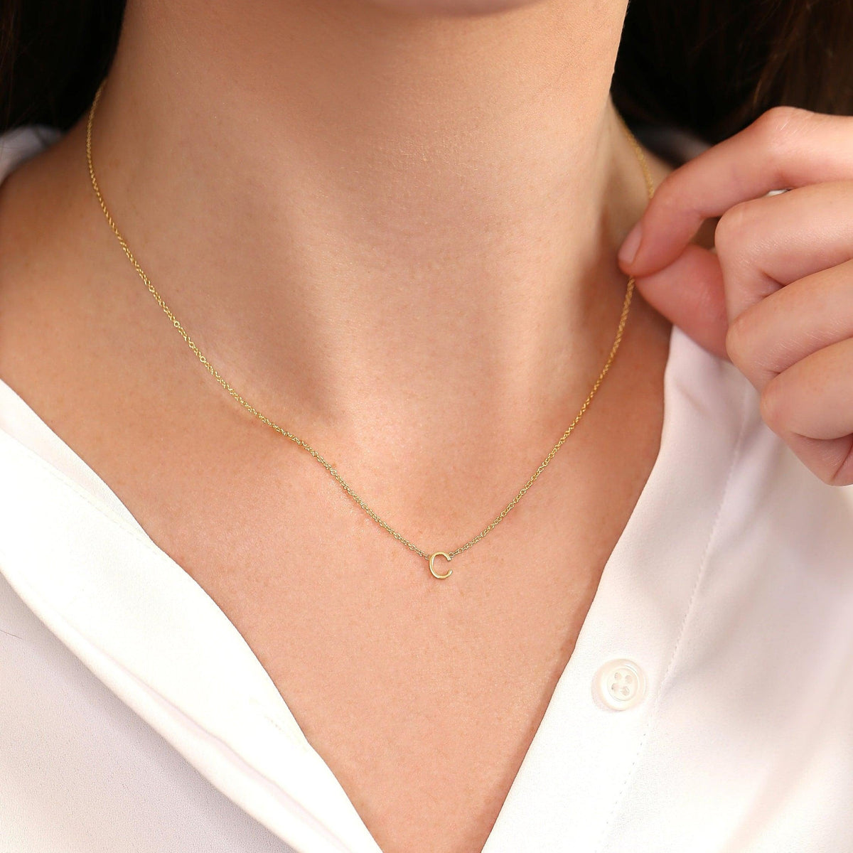 Initial Metal Necklace