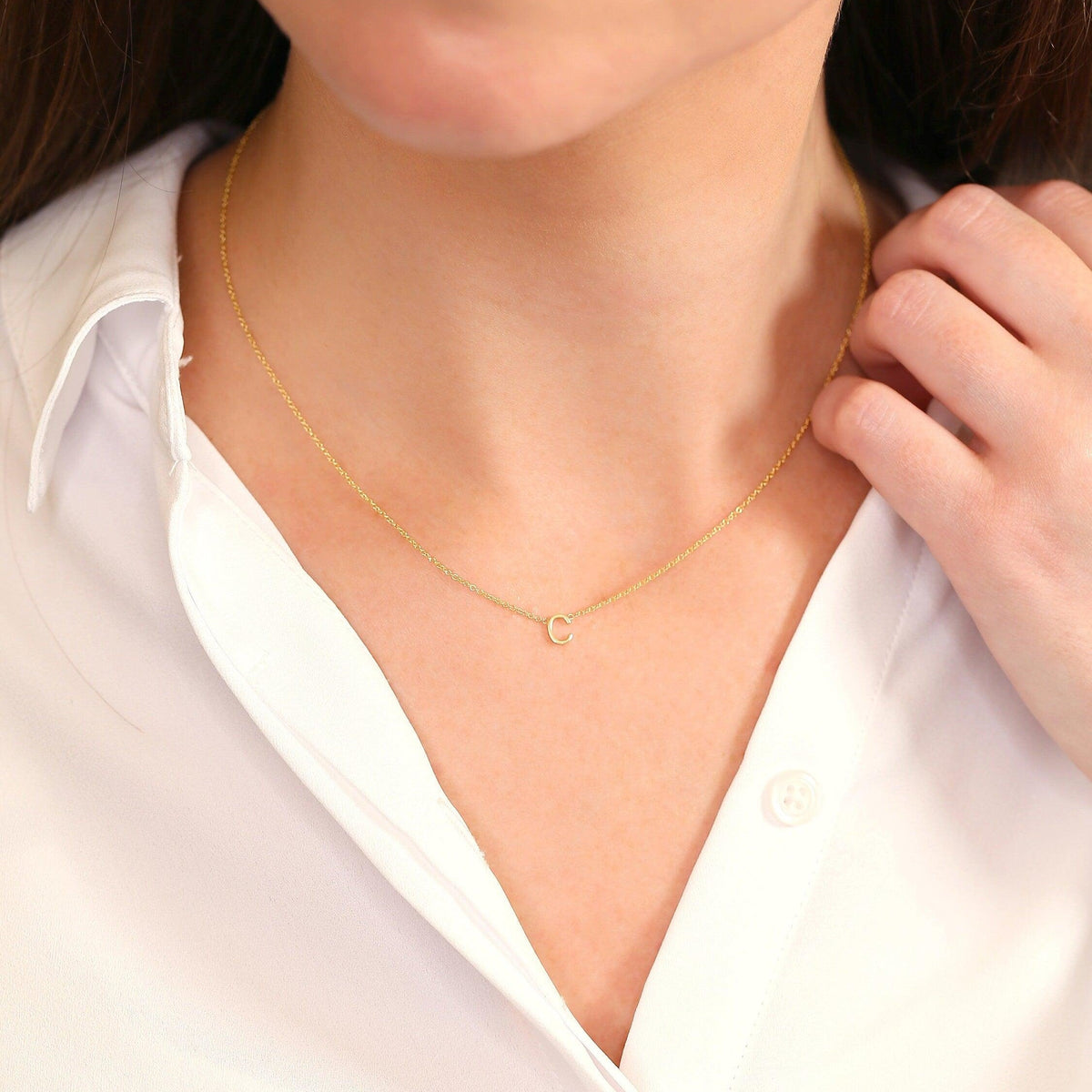 Initial Metal Necklace