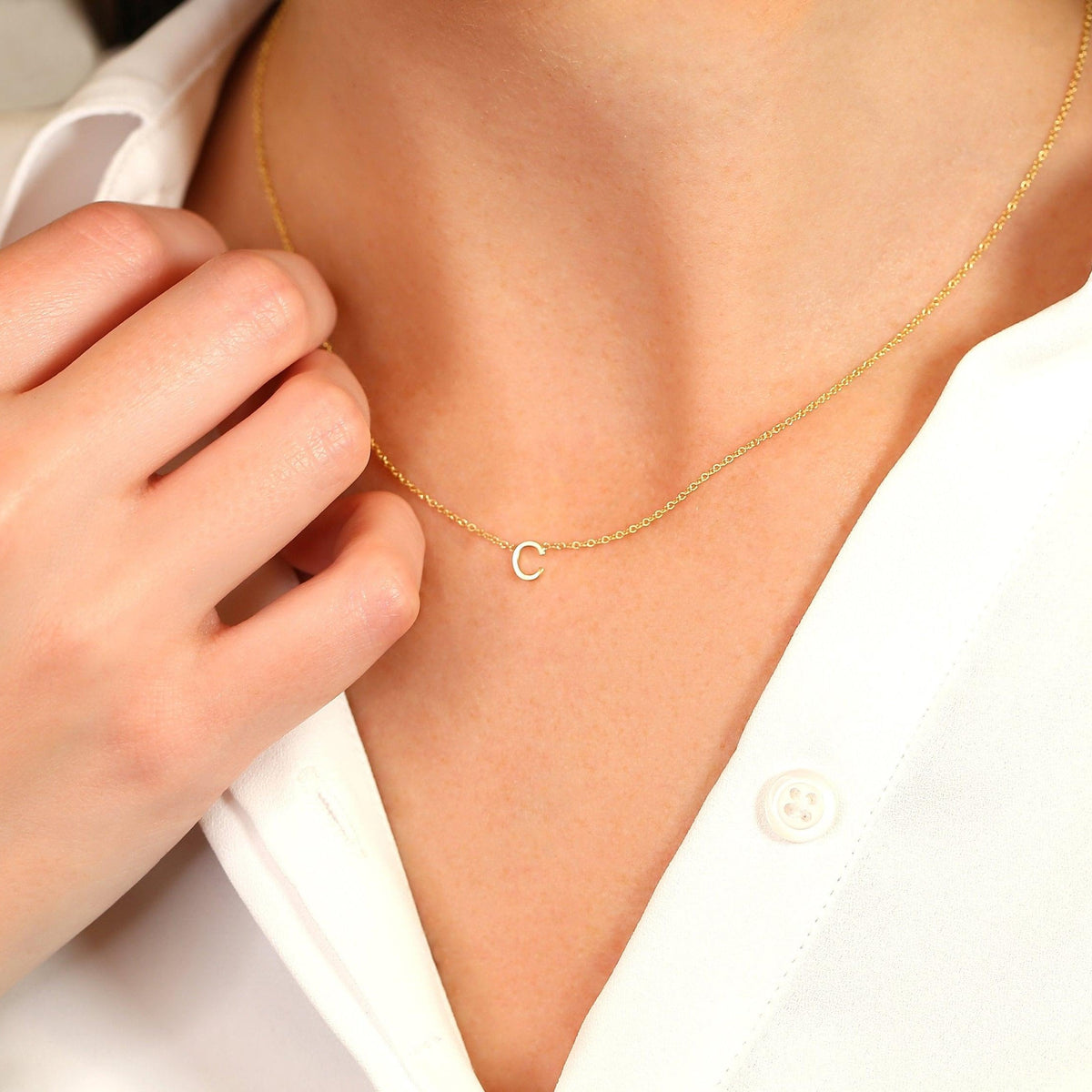 Initial Metal Necklace