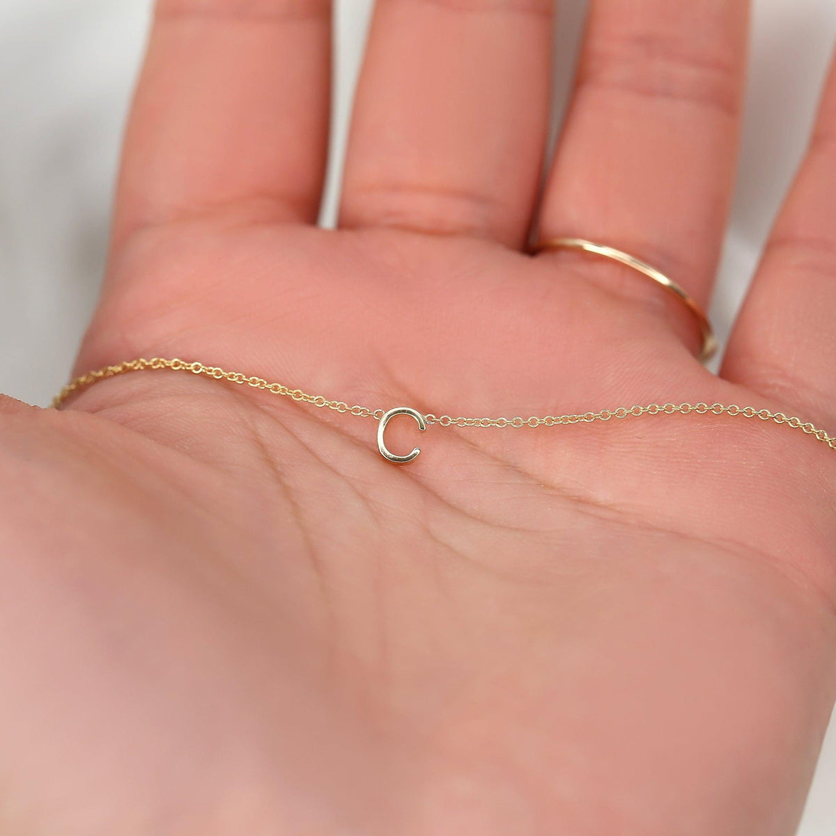 Initial Metal Necklace