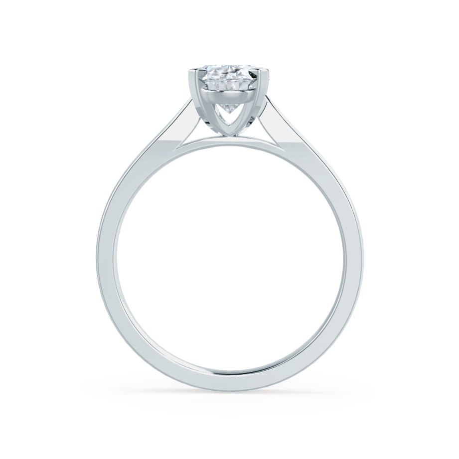1.5 CT Oval Solitaire Lab Grown Diamond Engagement Ring