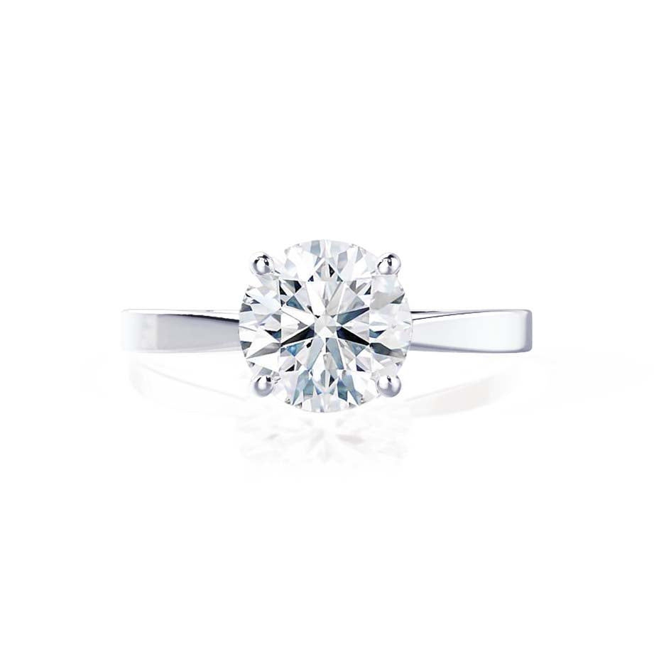 1.5 CT Round Solitaire Lab Grown Diamond Engagement Ring
