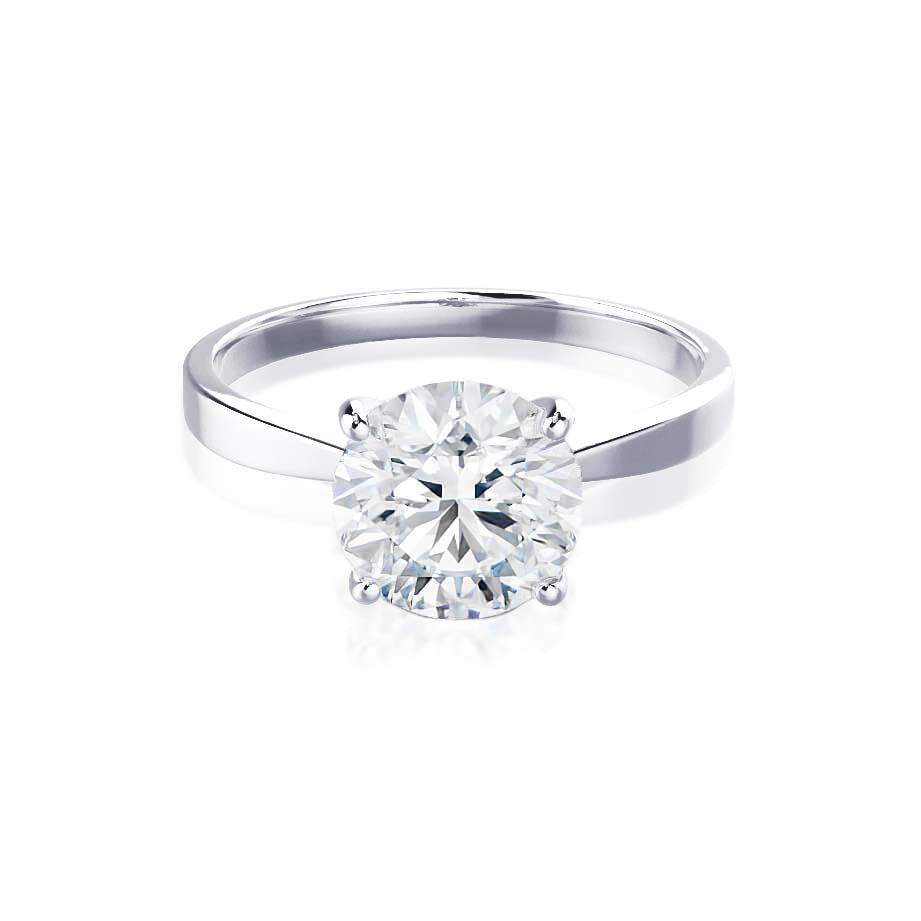 1.5 CT Round Solitaire Lab Grown Diamond Engagement Ring