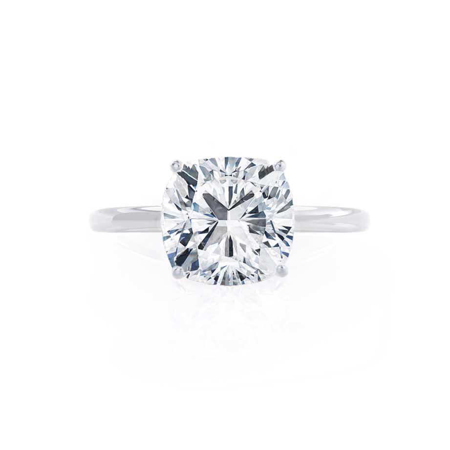 2 CT Cushion Solitaire Lab Grown Diamond Engagement Ring