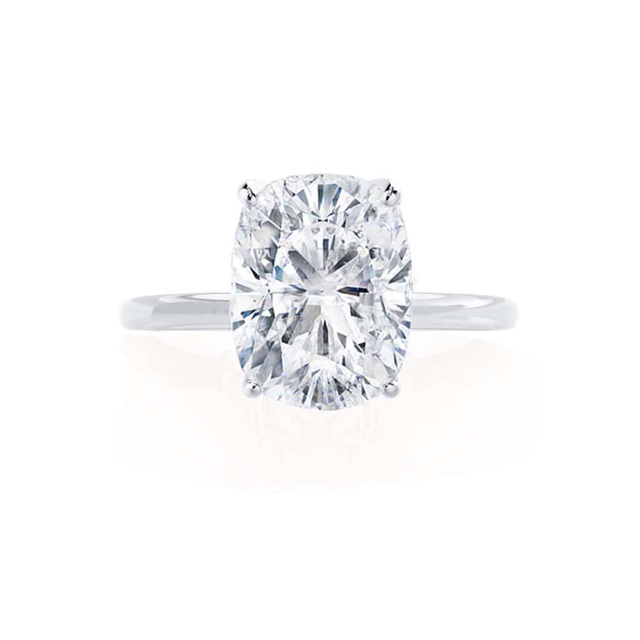 3.34 CT Elongated Cushion Solitaire Lab Grown Diamond Engagement Ring