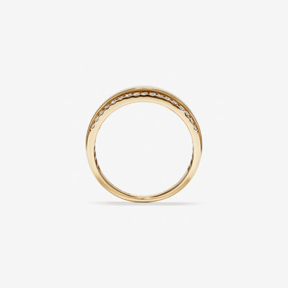 0.34 TCW Round Lab Grown Diamond Half Eternity Men's Wedding Band