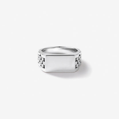 Men's Link Pattern Textured Band