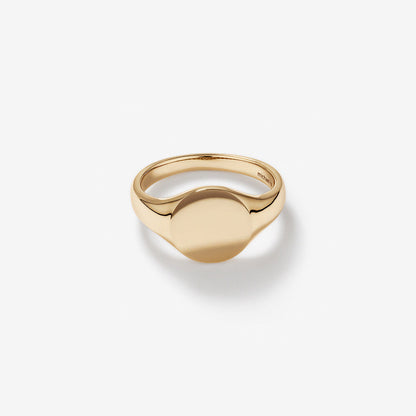 Classic Men's Engravable Round Signet Band