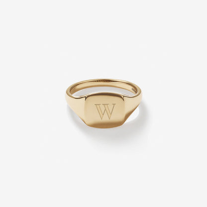 Classic Men's Engravable Square Signet Band