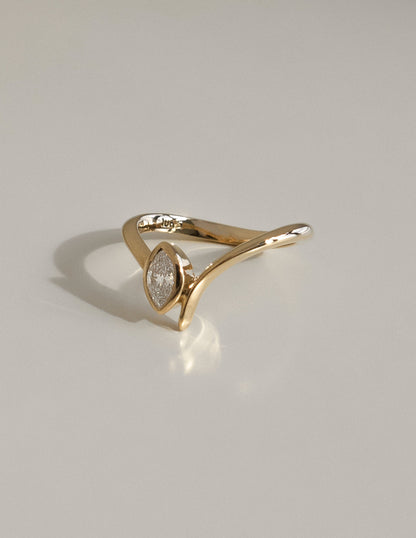 0.5 CT Marquise Cut Lab Grown Diamond Solitaire Unique Engagement Ring
