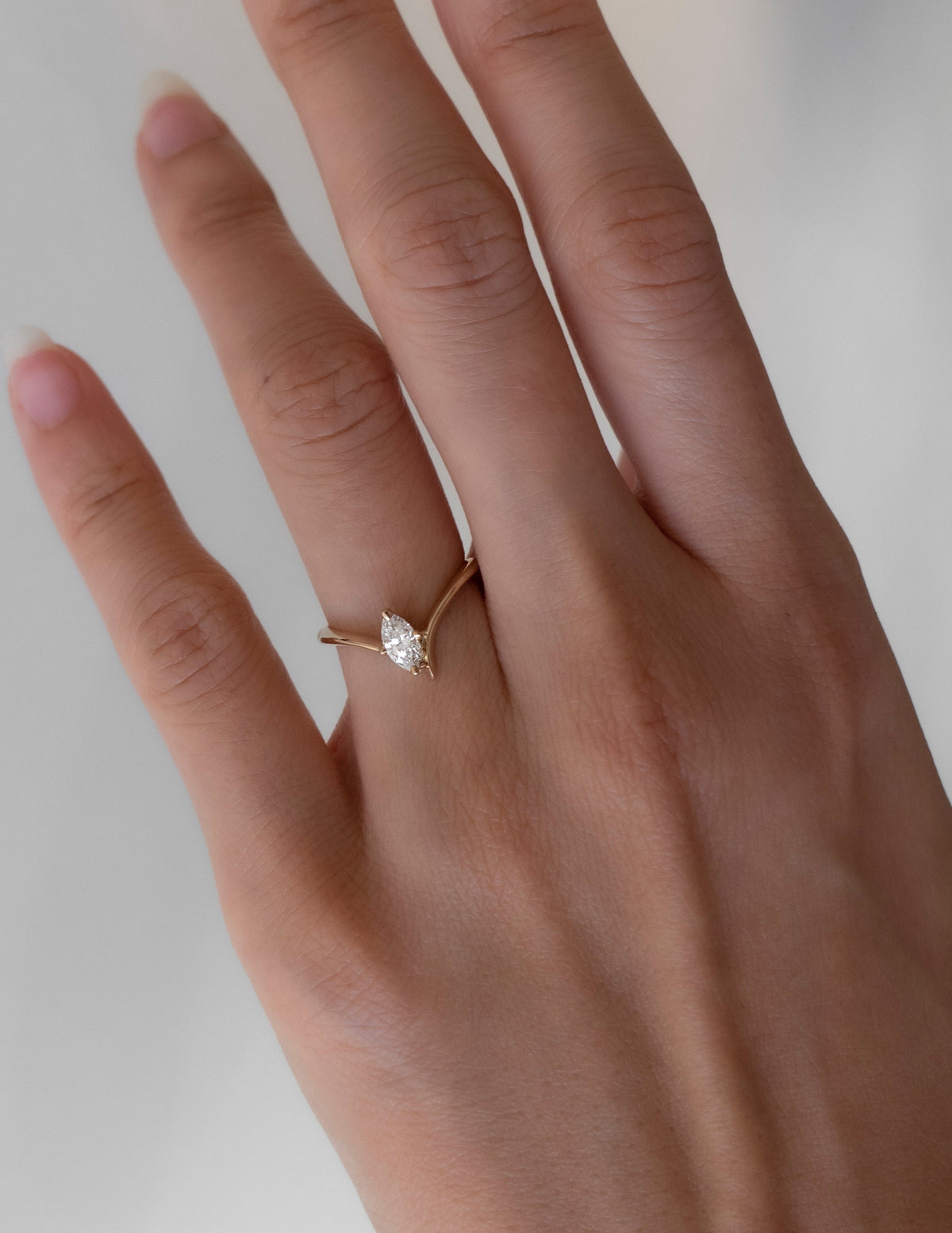 0.5 CT Marquise Shape Lab Grown Diamond Solitaire Engagement Ring