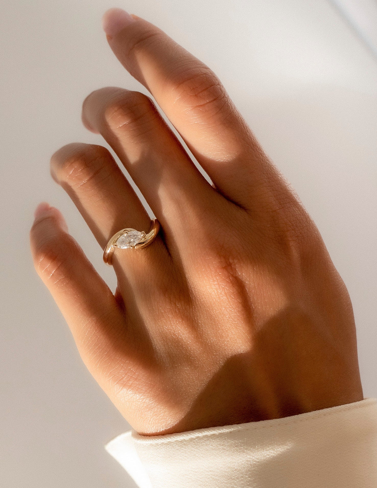 1.5 CT Marquise Cut Lab Grown Diamond Solitaire Engagement Ring