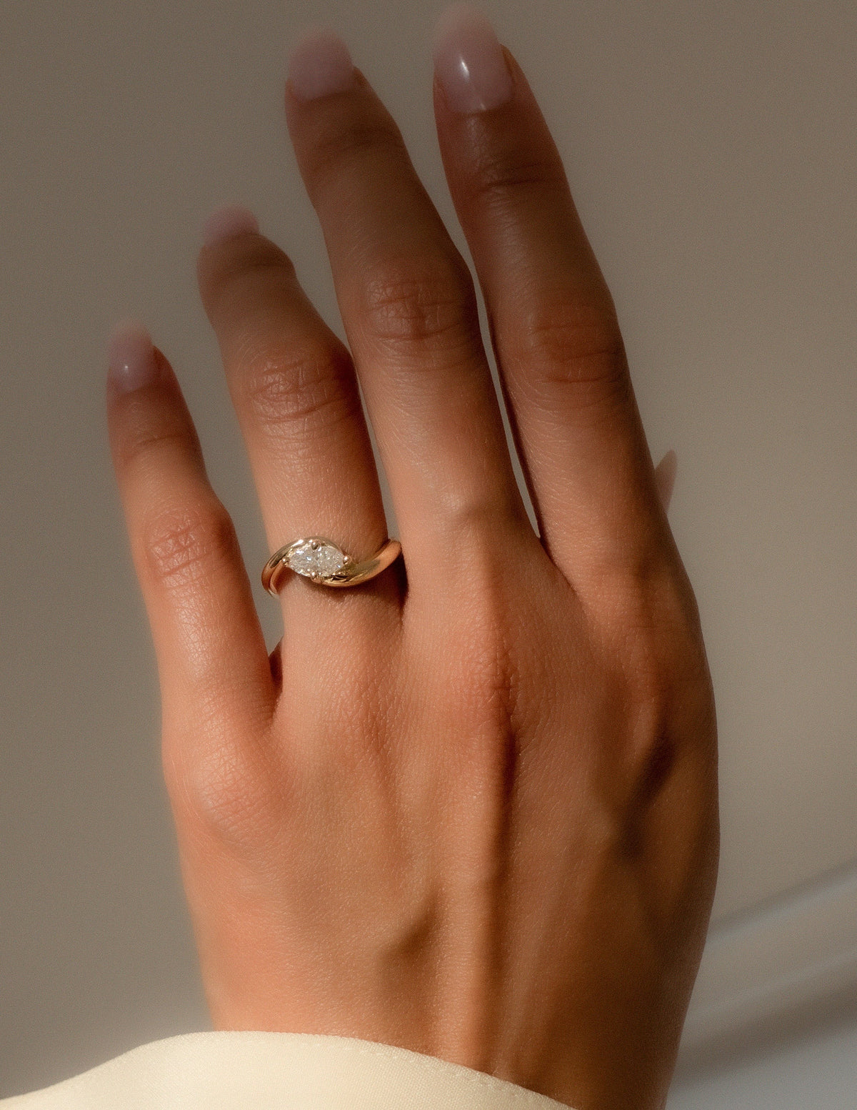 0.5 CT Marquise Cut Lab Grown Diamond Solitaire Engagement Ring