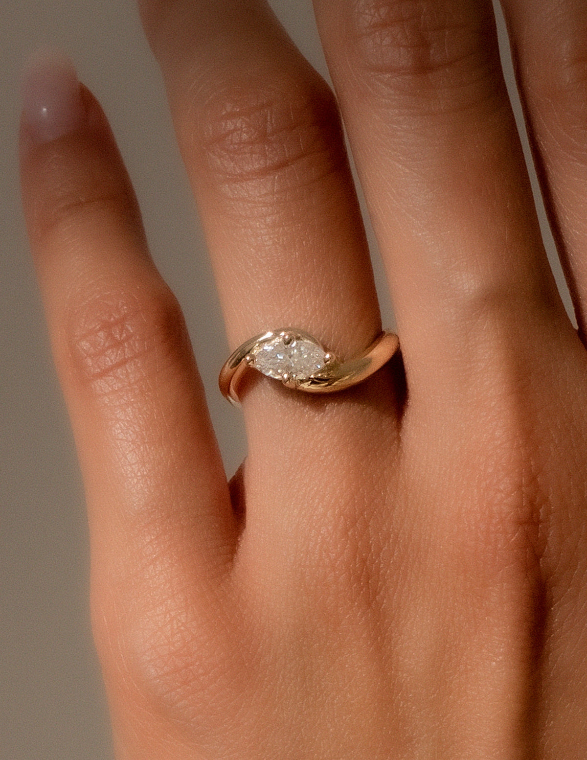 1.5 CT Marquise Cut Lab Grown Diamond Solitaire Engagement Ring