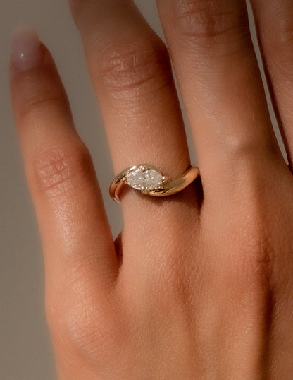 1.5 CT Marquise Cut Lab Grown Diamond Solitaire Engagement Ring