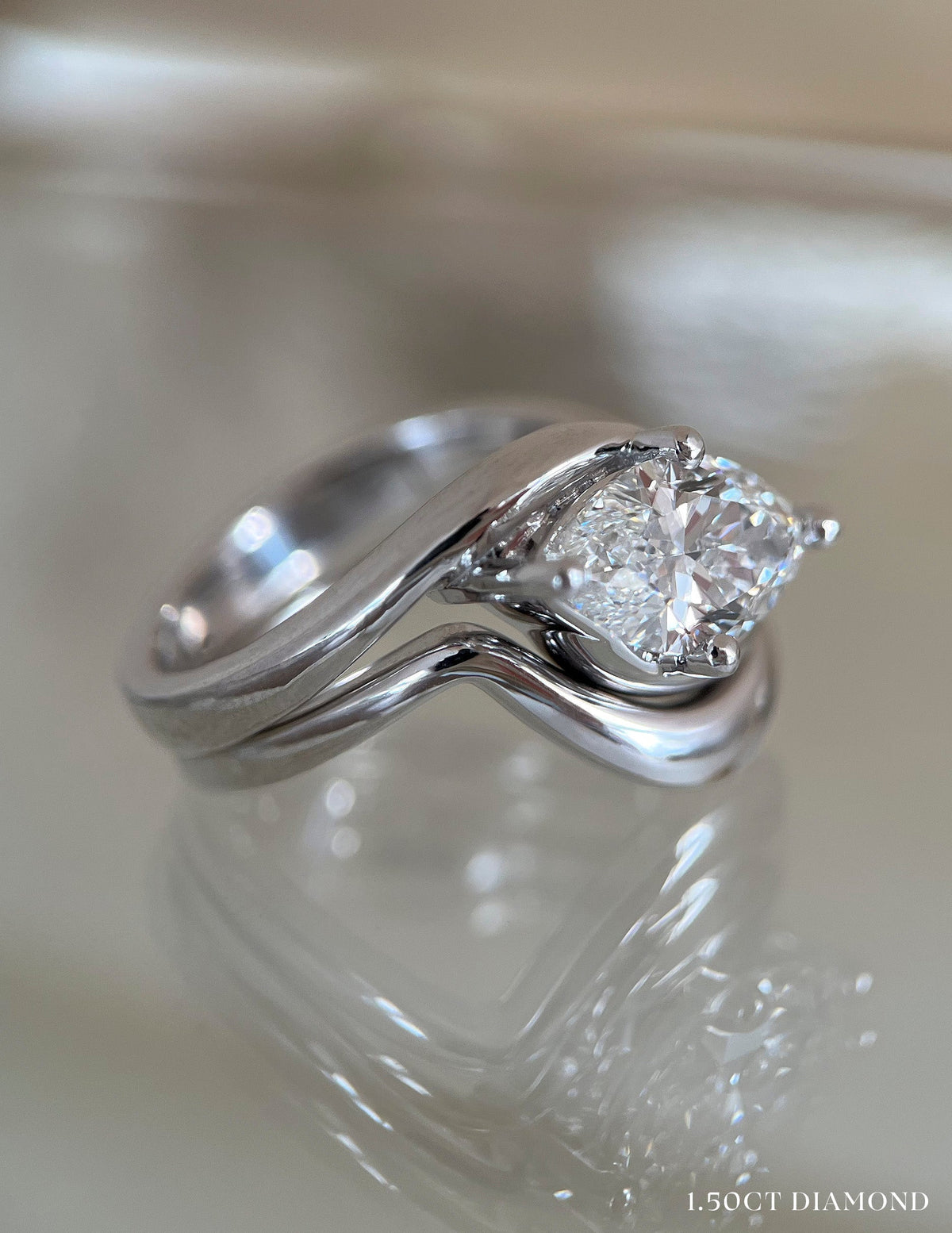 Oval Solitaire Lab Grown Diamond Engagement Ring