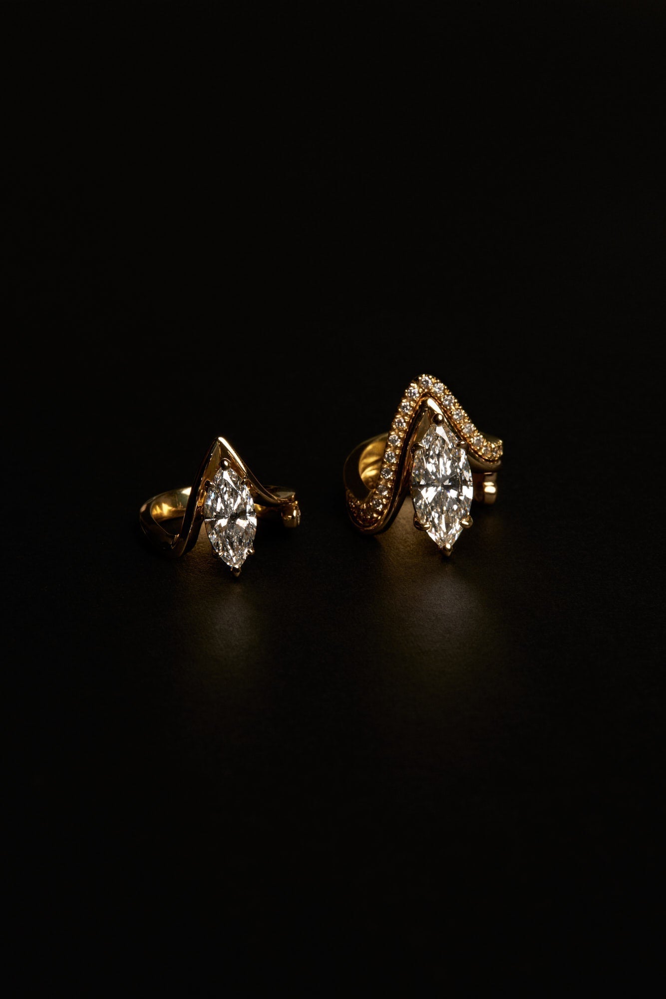 0.40 CT Pear Halo & Pave Lab Grown Diamond Engagement Ring