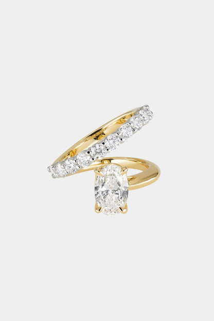 1.50 CT Oval Solitaire Lab Grown Diamond Engagement Ring