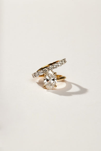 1.50 CT Oval Solitaire Lab Grown Diamond Engagement Ring