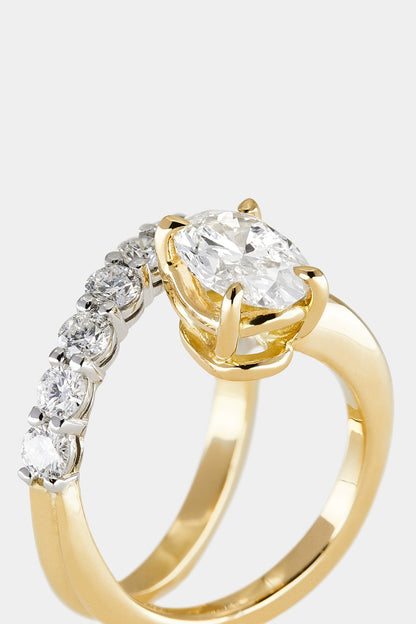 1.50 CT Oval Solitaire Lab Grown Diamond Engagement Ring