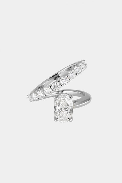 1.50 CT Oval Solitaire Lab Grown Diamond Engagement Ring