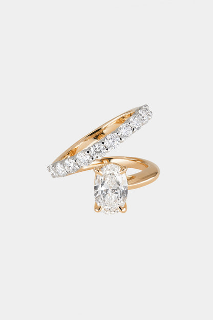 1.50 CT Oval Solitaire Lab Grown Diamond Engagement Ring
