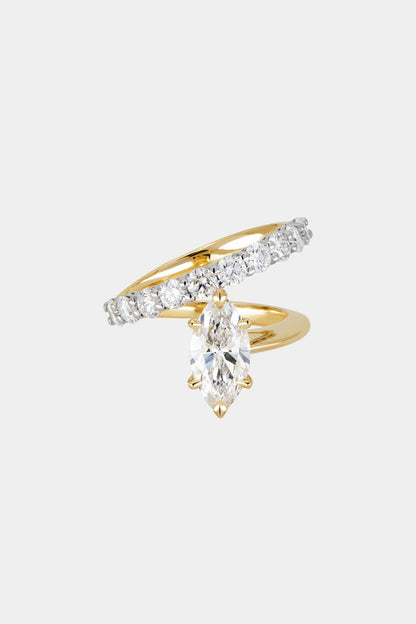 2.00 CT Marquise Solitaire Lab Grown Diamond Engagement Ring