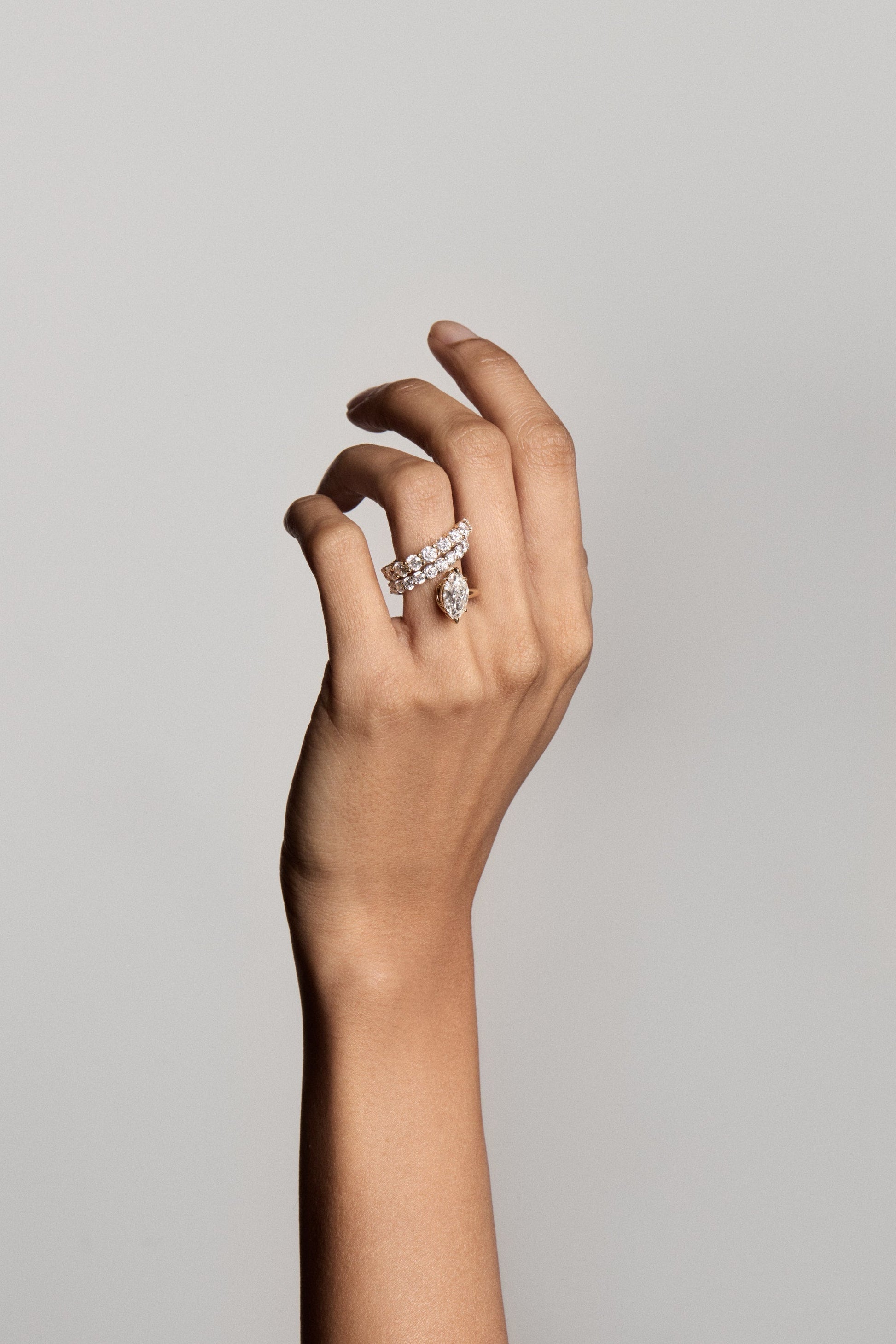 0.40 CT Pear Halo & Pave Lab Grown Diamond Engagement Ring