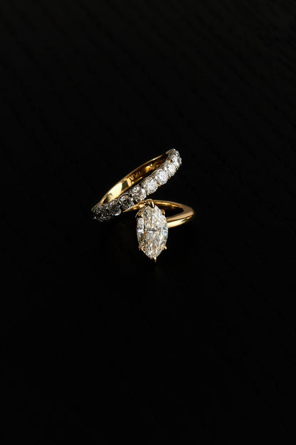 2.00 CT Marquise Solitaire Lab Grown Diamond Engagement Ring