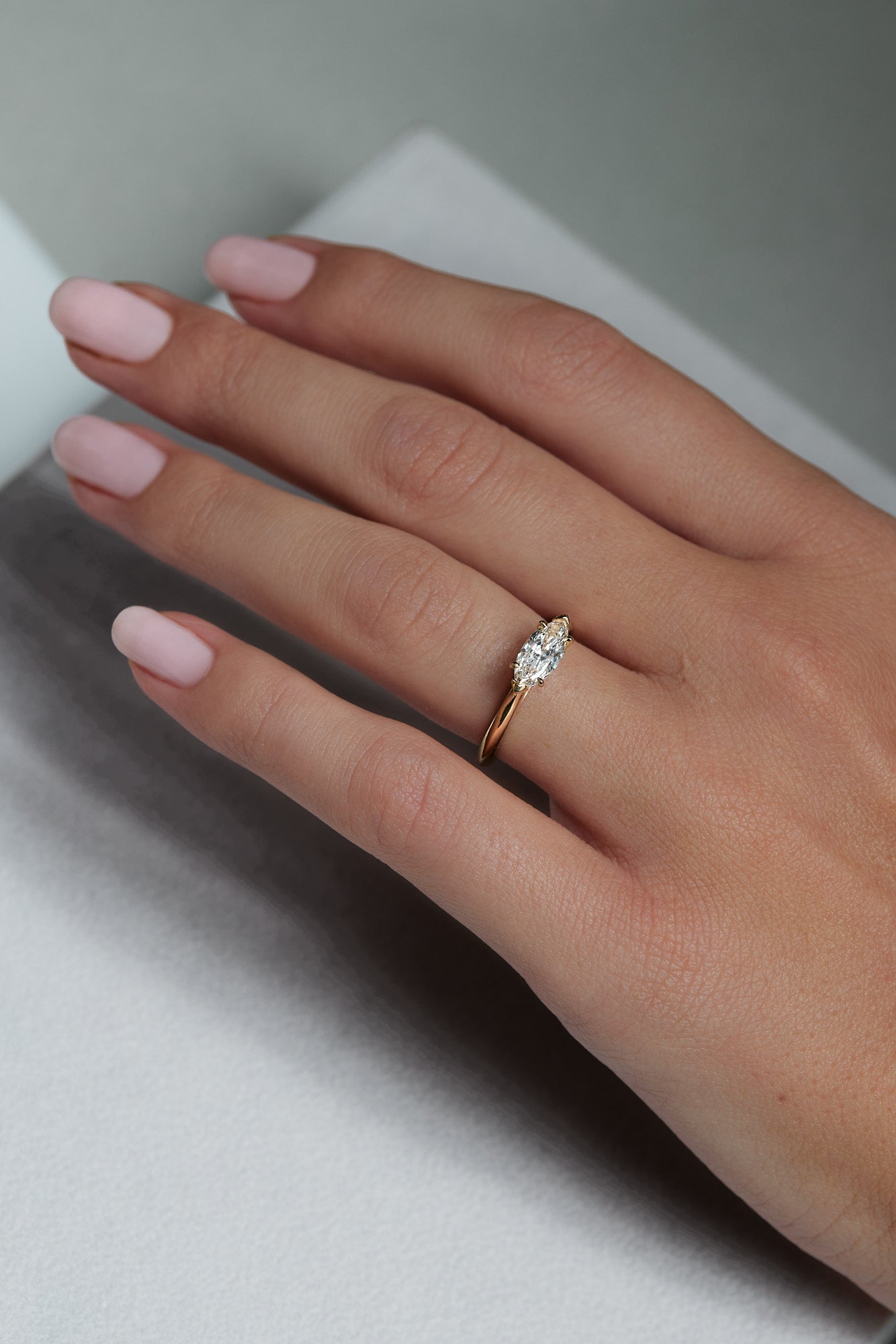 0.40 CT Pear Halo & Pave Lab Grown Diamond Engagement Ring