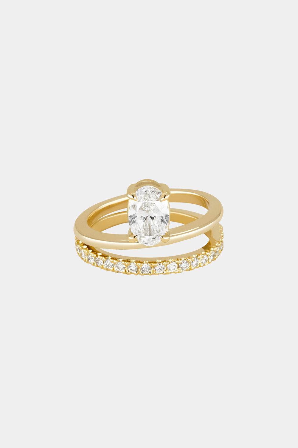 0.40 CT Pear Halo & Pave Lab Grown Diamond Engagement Ring