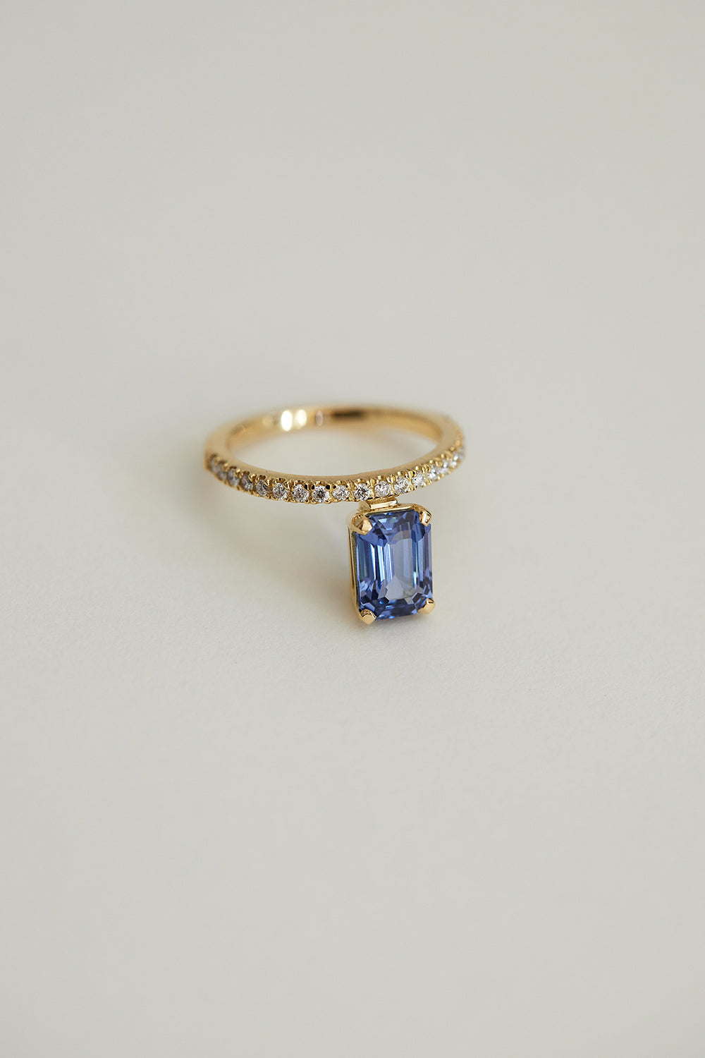 0.40 CT Pear Halo & Pave Lab Grown Diamond Engagement Ring
