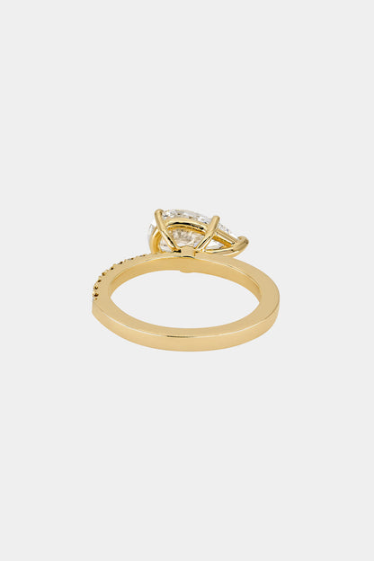 2.00 CT Pear East-West Pavé Lab Grown Diamond Engagement Ring
