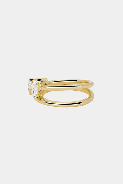 0.5ct Pear Three Stone Lab Grown Diamond Engagement Ring