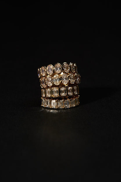 1.10ct Oval Half Eternity Lab Grown Diamond Wedding Band