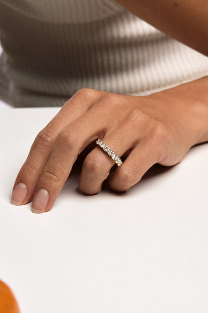 0.65ct Round Half Eternity Lab Grown Diamond Wedding Band
