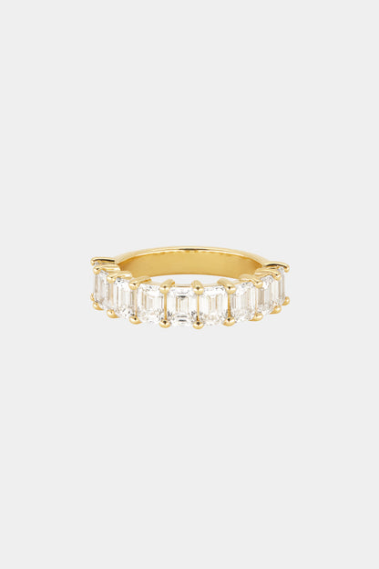 2.00ct Emerald Half Eternity Lab Grown Diamond Wedding Band
