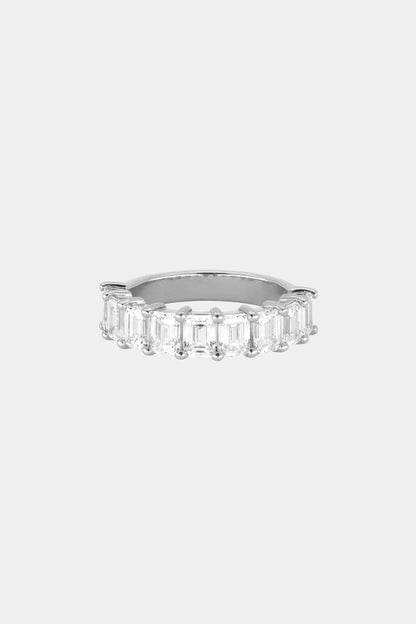 2.00ct Emerald Half Eternity Lab Grown Diamond Wedding Band