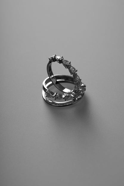 0.60ct Pear Classic Lab Grown Diamond Wedding Band